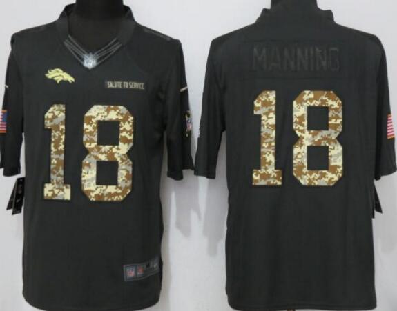 NEW Nike Denver Broncos 18 Manning Green Salute To Service Limited Jersey