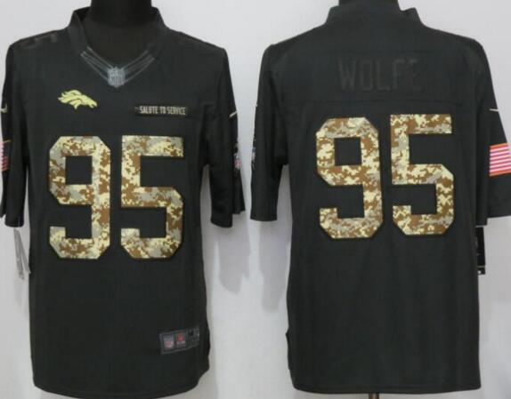 NEW Nike Denver Broncos 95 Wolfe Green Salute To Service Limited Jersey