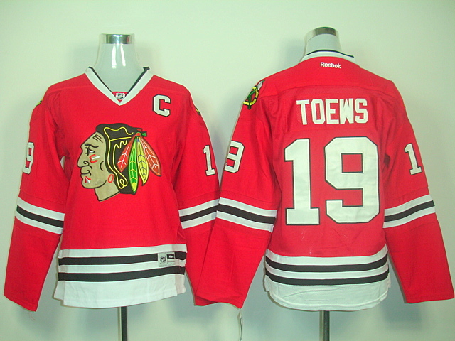 NHL Chicago Blackhawks 19 Jonathan Toews Red women Jersey