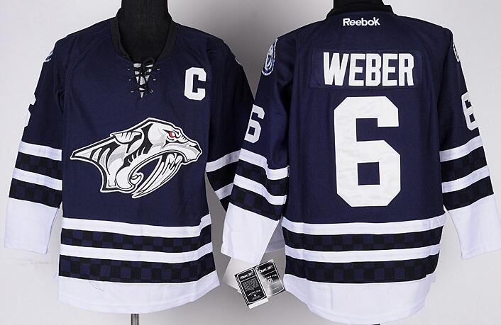 Nashville Predators #6 Shea Weber black nhl ice hockey  jerseys