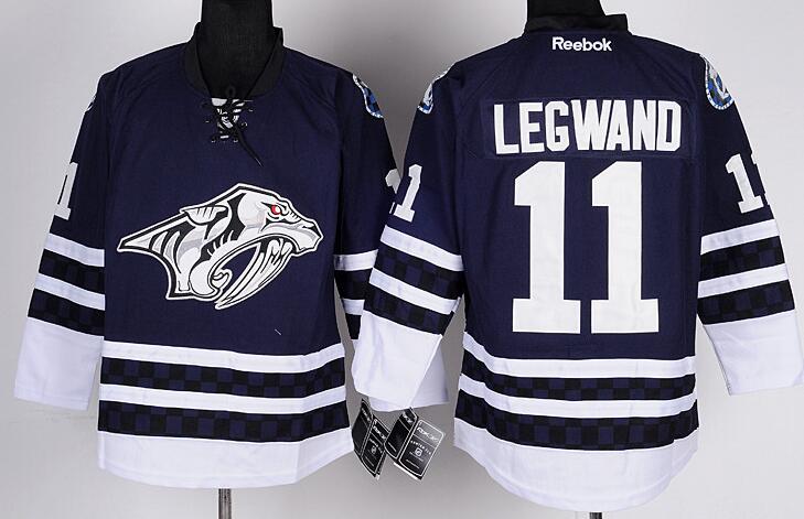 Nashville Predators 11 David Legwand Blue Stitched Ice Hockey Jerseys