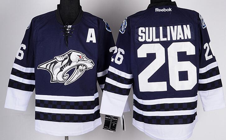Nashville Predators 26 Steve Sullivan Blue Stitched Ice Hockey Jerseys