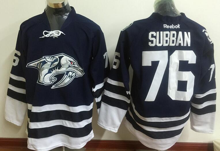 Nashville Predators 76 P.K. Subban men nhl Stitched Blue Jersey