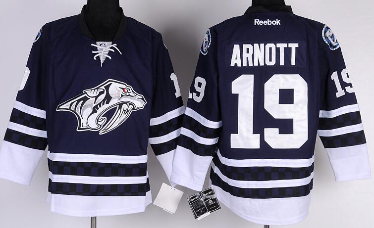 Nashville Predators Jason Arnott 19 blue nhl ice hockey  jerseys