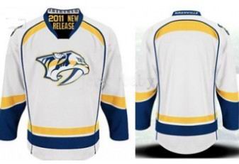 Nashville Predators blank white nhl ice hockey  jerseys