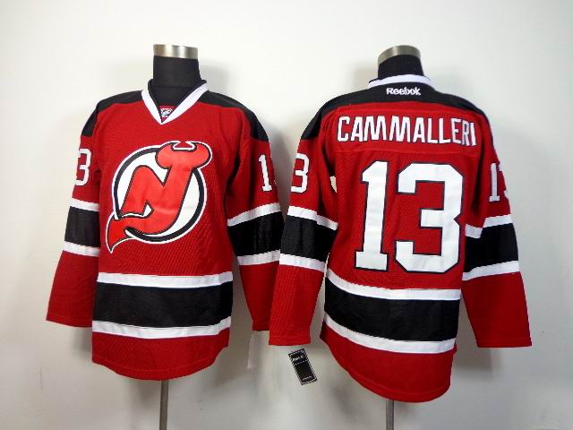 New Jersey Devils 13 Mike Cammalleri Red nhl ice hockey  jerseys