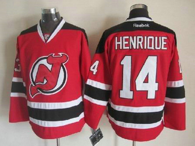 New Jersey Devils 14 Adam Henrique Red nhl ice hockey  jerseys