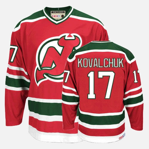 New Jersey Devils 17 KOVALCHUK Red Green nhl ice hockey  jerseys