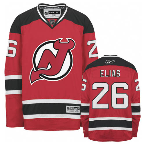 New Jersey Devils 26 Patrik Elias Home Red nhl ice hockey  jerseys