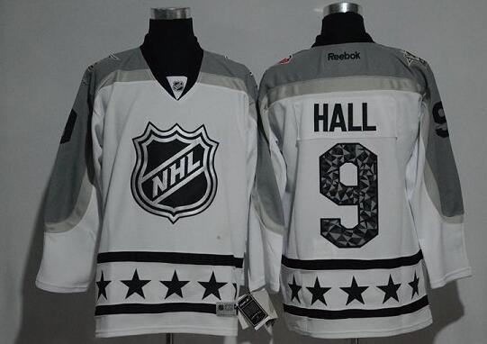 New Jersey Devils 9 Taylor Hall men 2017 NHL All Star White Jersey