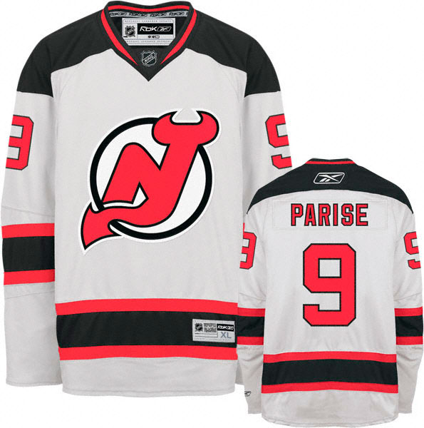 New Jersey Devils 9 Zach Parise Road White nhl ice hockey  jerseys