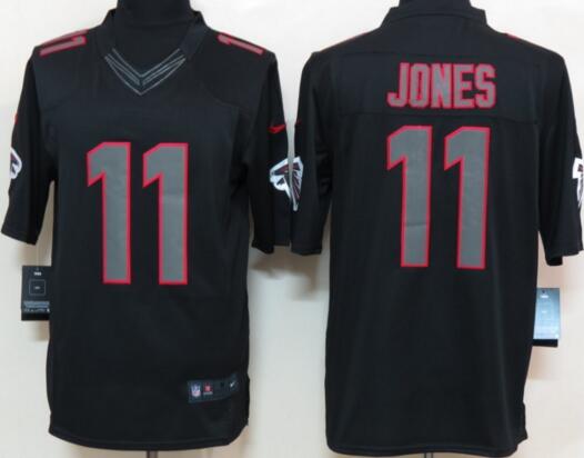 New Nike Atlanta Falcons 11 Jones Impact Limited Black Jerseys