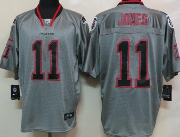 New Nike Atlanta Falcons 11 Jones Lights Out Grey Elite Jerse