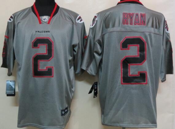 New Nike Atlanta Falcons 2 Ryan Lights Out Grey Elite Jersey