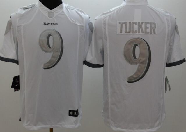 New Nike Baltimore Ravens 9 Tucker Men Stitched Gridiron white Limited Jersey