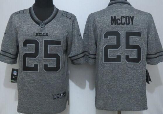 New Nike Buffalo Bills 25 McCoy Gray Men Stitched Gridiron Gray Limited Jersey