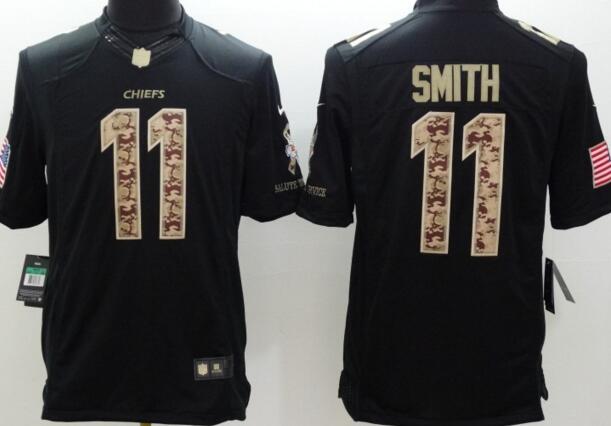 New Nike Kansas City Chiefs 11 Smith black usa falg men Limited Jersey