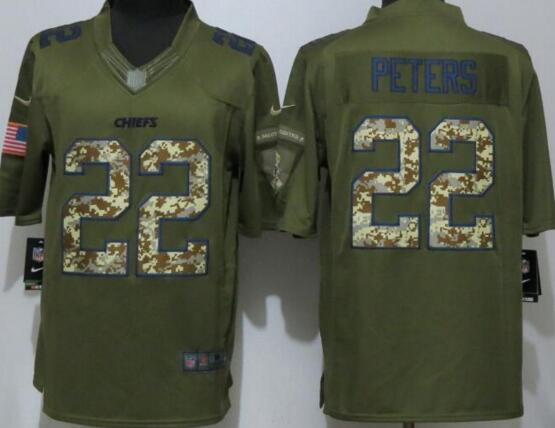 New Nike Kansas City Chiefs 22 Peters Salute To Service Limited Jersey