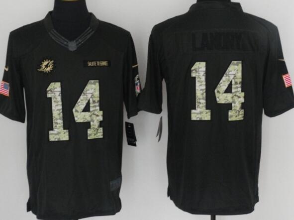 New Nike Miami Dolphins 14 Landry Green Salute To Service Limited Jerseys