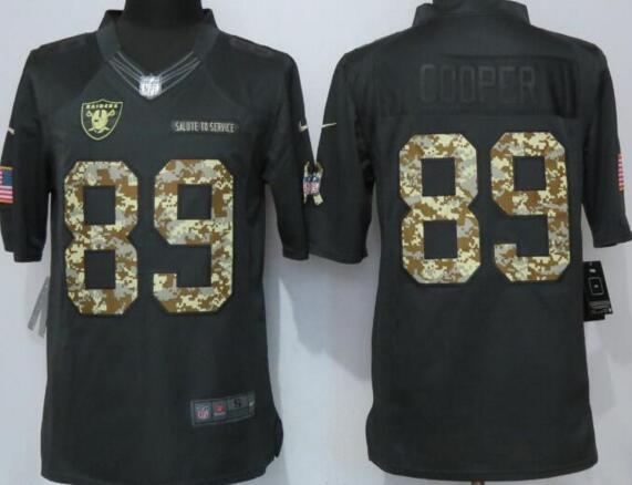 New Nike Oakland Raiders 89 Cooper Anthracite Salute To Service Limited Jersey