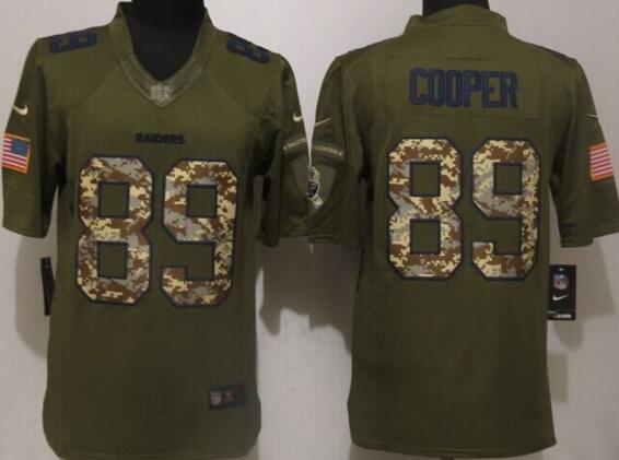 New Nike Oakland Raiders 89 Cooper Green Salute To Service Limited Jersey