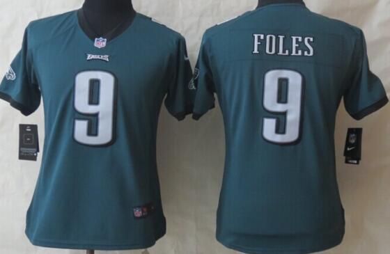 New Nike Philadelphia Eagles 9 Foles Green women football Jerseys