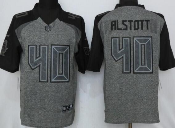 New Nike Tampa Bay Buccaneers 40 Alstott Gray Men's Stitched Gridiron Gray Limited Jersey