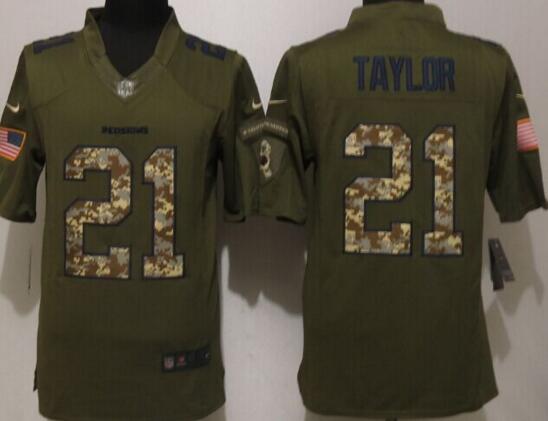 New Nike Washington Redskins 21 Taylor Green Salute To Service Limited Jersey