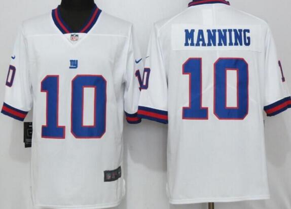 New Nike York Giants 10 Manning Navy White Color Rush Limited Jersey
