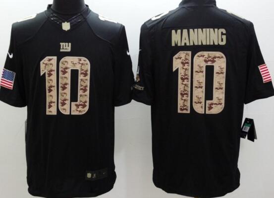 New Nike York Giants 10 Manning black usa flag men football Limited Jersey