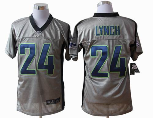 New Seattle Seahawks 24 lynch Grey Shadow Jerseys