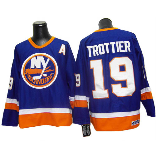 New York Islanders 19 Trottier Blue nhl ice hockey  jerseys