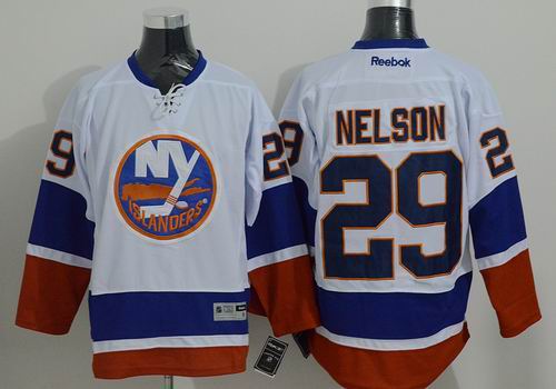 New York Islanders 29 Brock Nelson jersey white Hockey Jersey