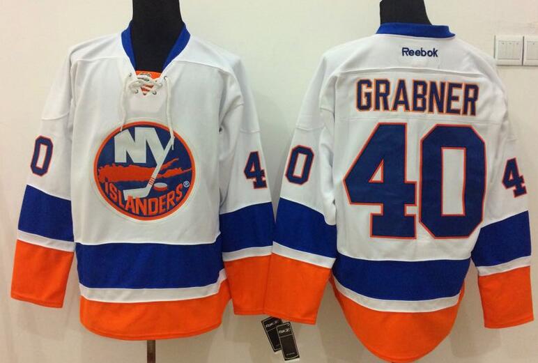 New York Islanders 40 Michael Grabner white nhl ice hockey  jerseys