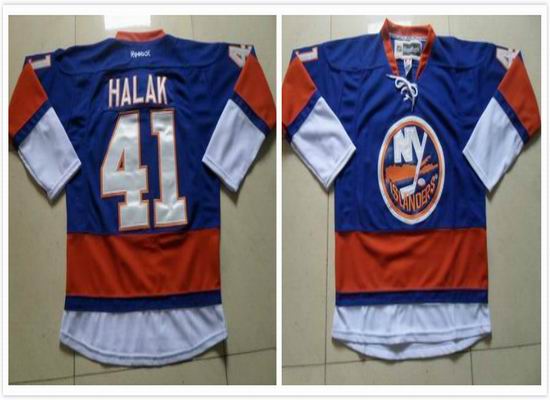 New York Islanders 41 Jaroslav Halak blue nhl ice hockey  jerseys