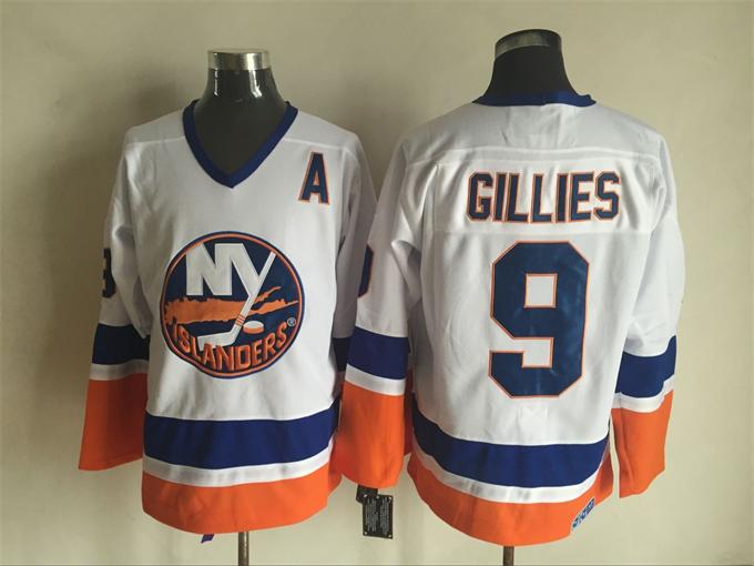 New York Islanders 9 Clark Gillies white CCM nhl ice hockey  jerseys