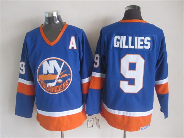 New York Islanders 9 Gillies blue CCM nhl ice hockey  jerseys