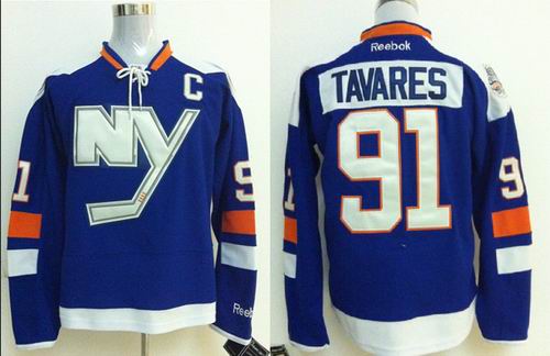 New York Islanders 91 John Tavares  Blue nhl ice hockey  jerseys