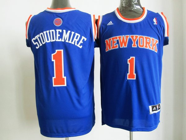 New York Knicks 1 STOUDEMIRE blue basketball jerseys