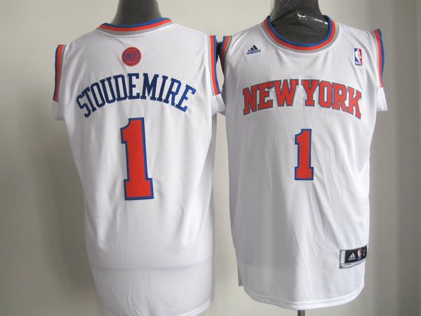 New York Knicks 1 STOUDEMIRE white basketball jerseys