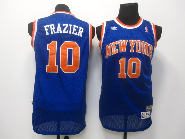 New York Knicks 10 FRAZIER blue nba basketball Jersey