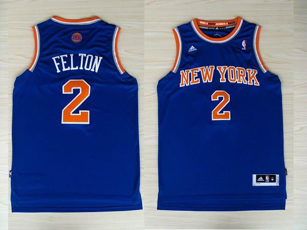 New York Knicks 2 Raymond Felton Blue adidas men nba basketball jersey