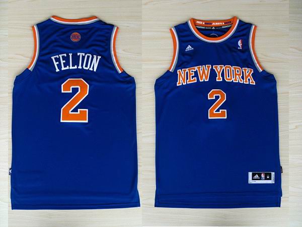 New York Knicks 2 Raymond Felton Blue adidas men nba basketball jersey