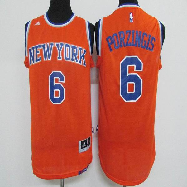 New York Knicks 6 Kristaps Porzingis red men NBA basketball Jersey