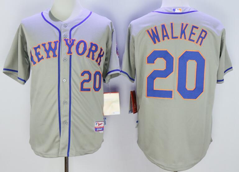 New York Mets 20 Neil Walker grey men mlb baseball jersey