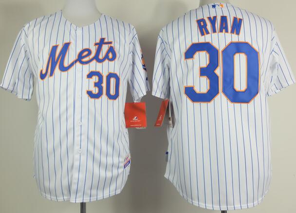 New York Mets 30  Michael Conforto White Blue Strip men baseball mlb jersey