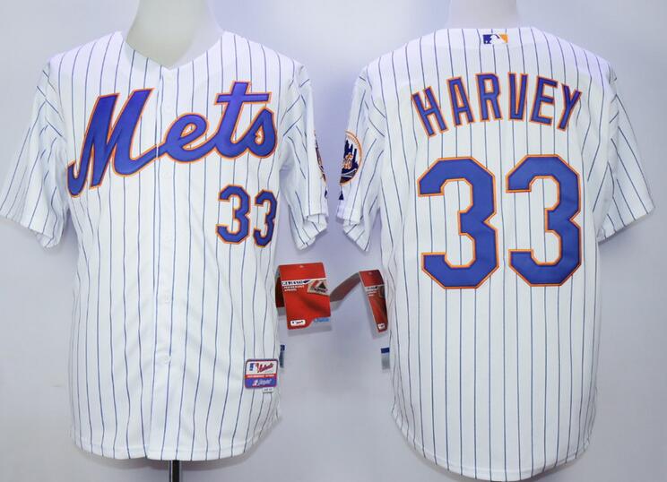 New York Mets 33 Matt Harvey white Home New Cool Base Stitched Baseball Jersey