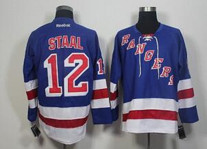 New York Rangers 12 Staal Blue Stitched nhl Jersey