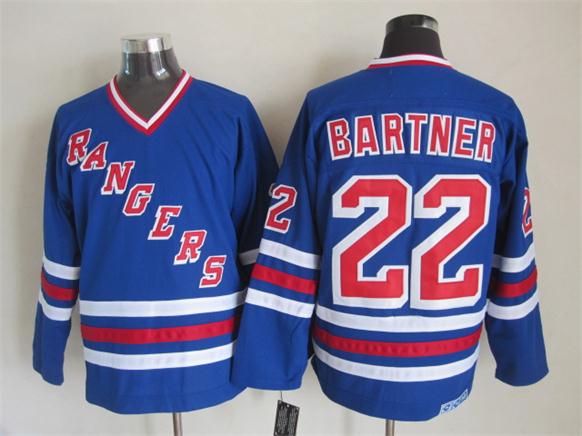 New York Rangers 22 Bartner CCM blue nhl hockey jerseys New York Rangers 22 Bartner CCM blue nhl hockey jerseys