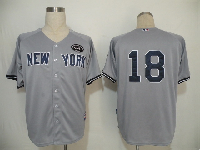 New York Yankees 18 Pinstripe Grey MLB Jerseys
